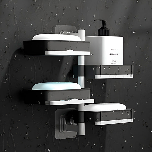 TriRack ™ - Drehbarer 4-stufiger Badezimmer-Organizer für die Wand