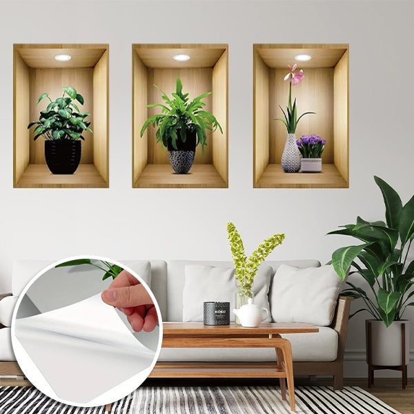 VistaWalls ™ -3D Wandaufkleber Dekoration (3pcs)